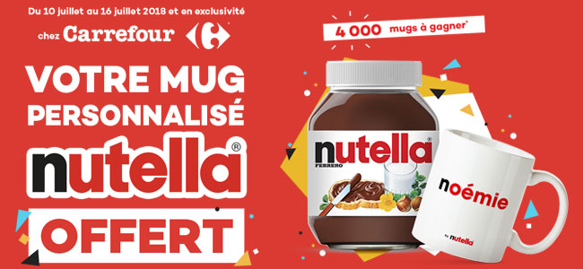 Mon Mug Nutella personnalisé offert