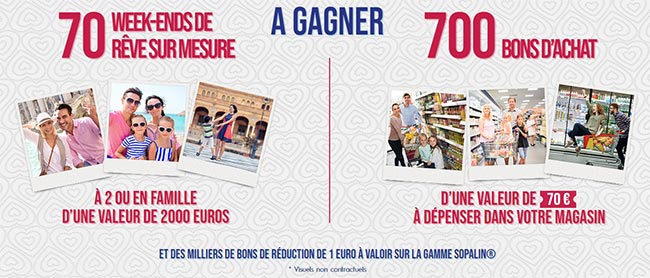 Les cadeaux à gagner au jeu des 70 ans Sopalin