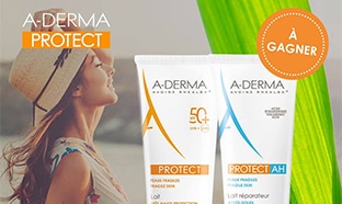 Jeu A-DERMA : 130 lots de 2 soins solaires Protect à gagner