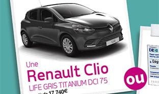 Jeu Françoise Saget : 1 Renault Clio ou 10’000€ à gagner