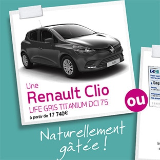 Jeu Françoise Saget : 1 Renault Clio ou 10’000€ à gagner