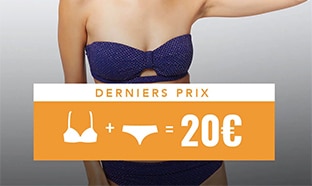 Derniers prix Etam : Maillots de bain 2 pièces à 20€