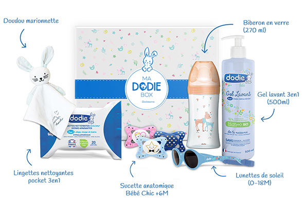 Box Dodie gratuite avec plein de produits pour bébé