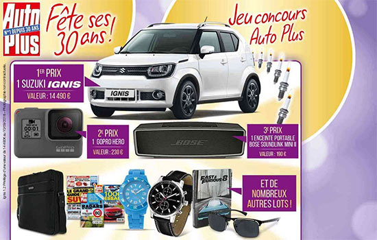 Les cadeaux à gagner avec Auto Plus