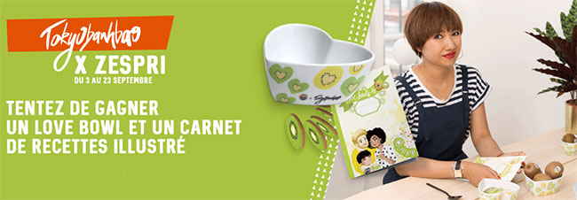 Les cadeaux à gagner avec le jeu Zespri Love Bowl