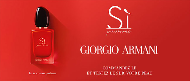 Dose d'essai offerte du parfum Giorgio Armani Si Passione