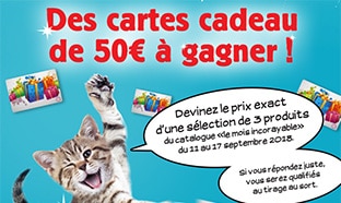 Jeu Cora Devinez le prix : cartes cadeaux de 50€ à gagner