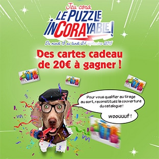 Jeu Cora Incorayable : 50 cartes cadeaux de 20€ à gagner