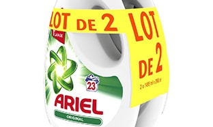 Promo Intermarché : Lot de 2 bidons de lessive Ariel à 3,58€