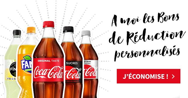 Bons de réduction CocaCola, Fanta, Fuze Tea, Sprite, Finley...