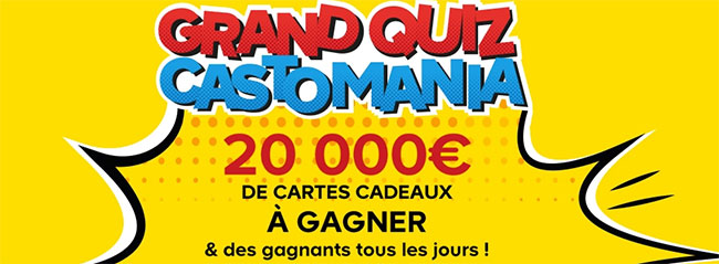 Les cartes cadeaux Castorama à gagner au jeu Castomania