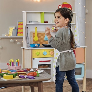 Lidl : Cuisine enfant en bois + accessoires pas chers (49,99€)