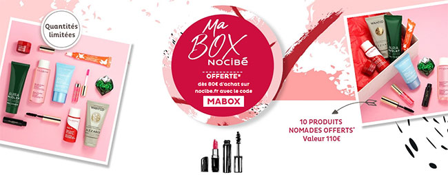 110€ de produits offerts avec le code promo MABOX