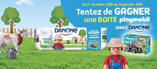 cadeaux Playmobil à gagner avec Danone