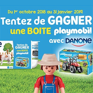 Jeu achat Danone Nature Bio : 1200 boîtes Playmobil à gagner