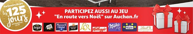 Jeu web Auchan sur https://Jeu.Auchan.fr/Jeu_de_Noel