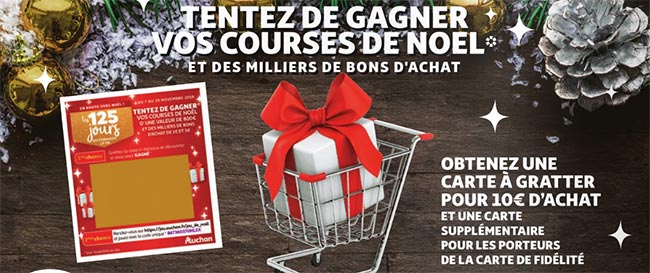 Jeu de Noël Auchan en magasin