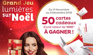 Jeu de Noël Nocibé : 50 cartes cadeaux de 100€ à gagner