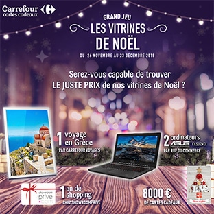 Jeu Les vitrines de Noël de Carrefour : 24 gros cadeaux à gagner