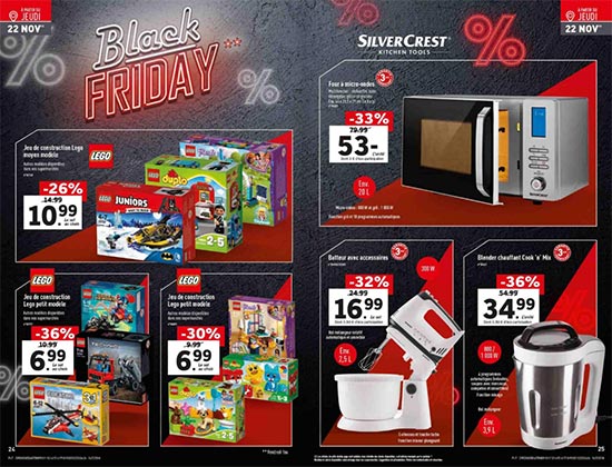 Catalogue Black Friday de Lidl Du 21 au 27 novembre 2018