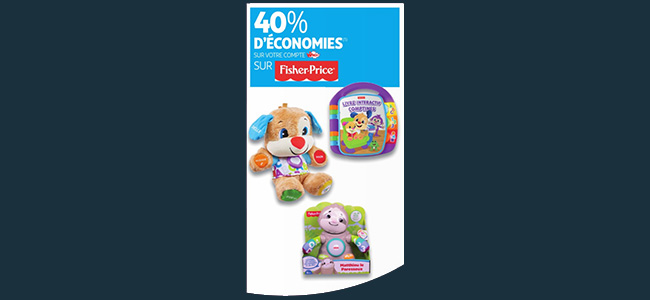 40% de réduction fidélité sur les jouets Fisher-Price 