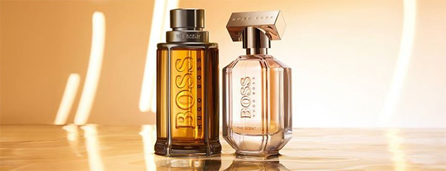 Doses d'essai gratuites de The Scent For Her ou For Him by Hugo Boss