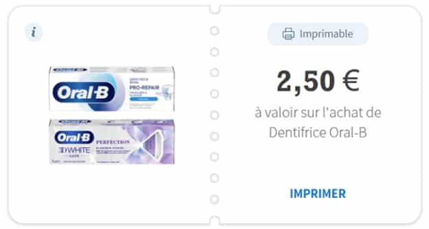 Bon De Reduction Oral B