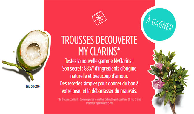 Cadeaux My Clarins à gagner