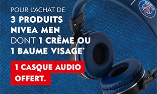 Nivea Men : Casque audio PSG offert pour 3 produits achetés