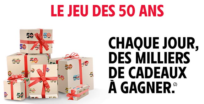 Grand jeu 50 ans Intermarché