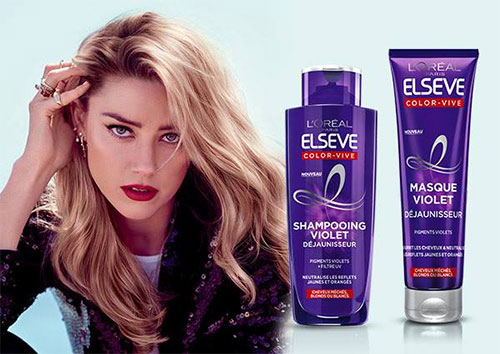 Shampooing & masque Violet Déjaunisseur Elseve Color Vive à tester