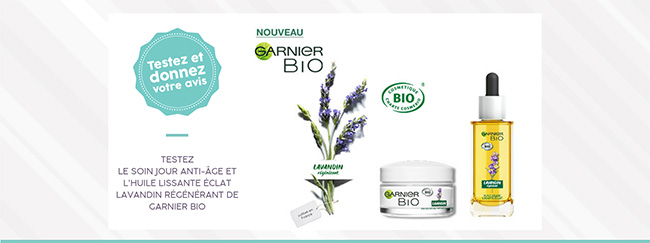 Test Garnier Bio avec Aufeminin