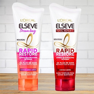 Test Elseve : 200 après-shampooings Rapid Restore gratuits