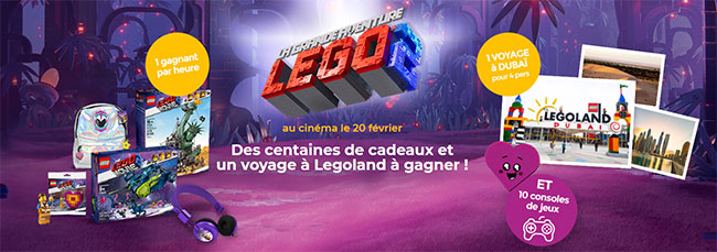 cadeaux Lego à gagner aux instants gagnants et tirage au sort La Poste