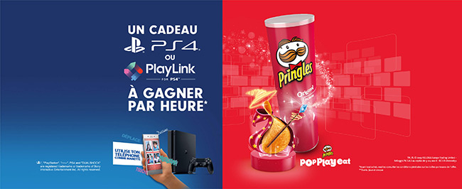 console PS4 et jeux Playlink à remporter au concours Pringles