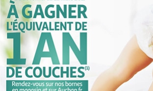 tentez de gagner 1 an de couche Auchan Baby