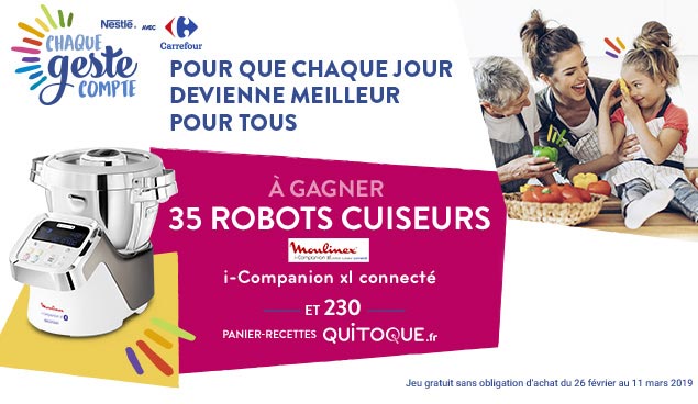 essayez de gagner un robot Moulinex ou un panier-recettes Quitoque avec Croquons La Vie