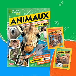 Jeu Topps et National Geographic Kids : albums + stickers Animaux à gagner