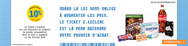 10% en remise fidélité Leclerc pour palier à la hausse des prix