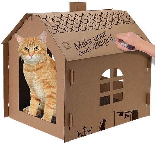 Maison pour chat personnalisable pas chère