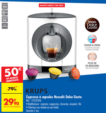 Machine à café Nescafé Dolce Gusto Oblo pas chère