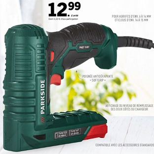 Bon Plan Lidl Agrafeuse Cloueuse Parkside A 12 99 Seulement