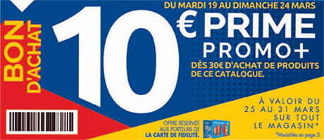 Bon d'achat Prime Promo+ offert