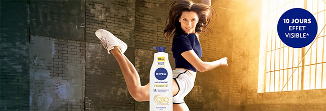 Testez gratuitement le lait fermeté Q10 Nivea