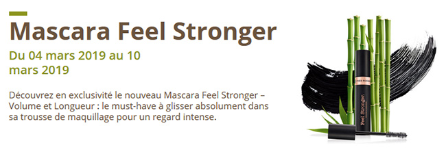 mascara Feel Strnger Yves Rocher offert pour test