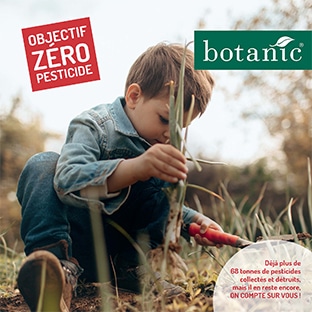 échange de pesticides contre des pommes bio offertes chez Botanic