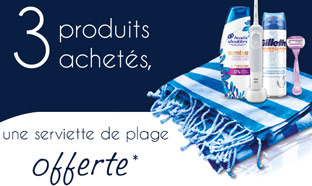 Opération Beauté 2019 Procter & Gamble : serviette de plage offerte