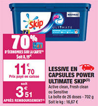 Promos capsules Skip chez Carrefour