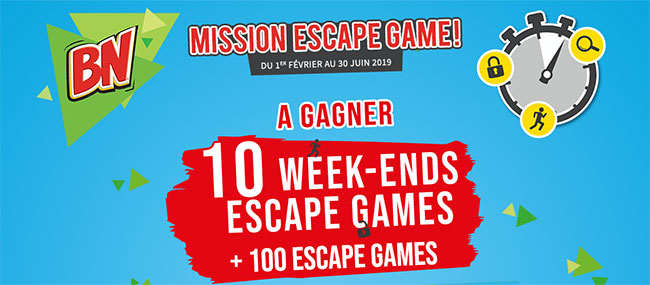 Week-end et box Escapge Game à gagner avec BN