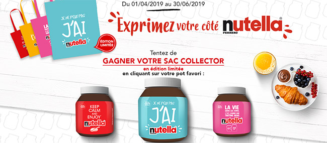 Tentez de remporter votre tote bag Nutella